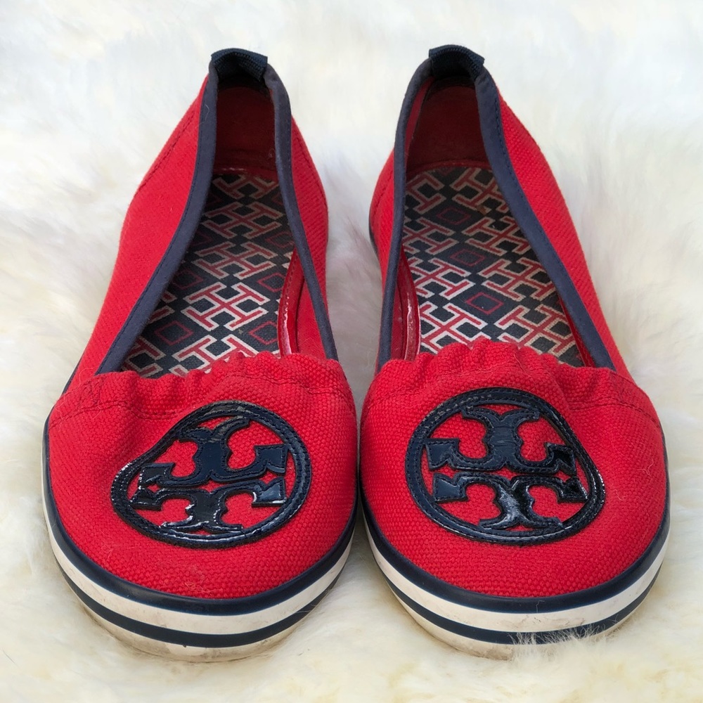 Tory Burch canvas slip-ons